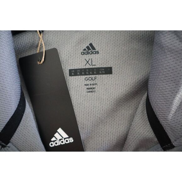 adidas ADK4427S21 Men's Sz XL Heather Gray 1/4 Zip Long Sleeve Knit Pullover Top - Picture 6 of 13